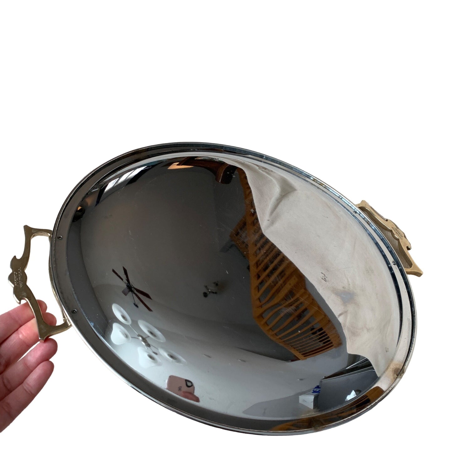 Vintage Kromex Silver Round Serving Tray 13"