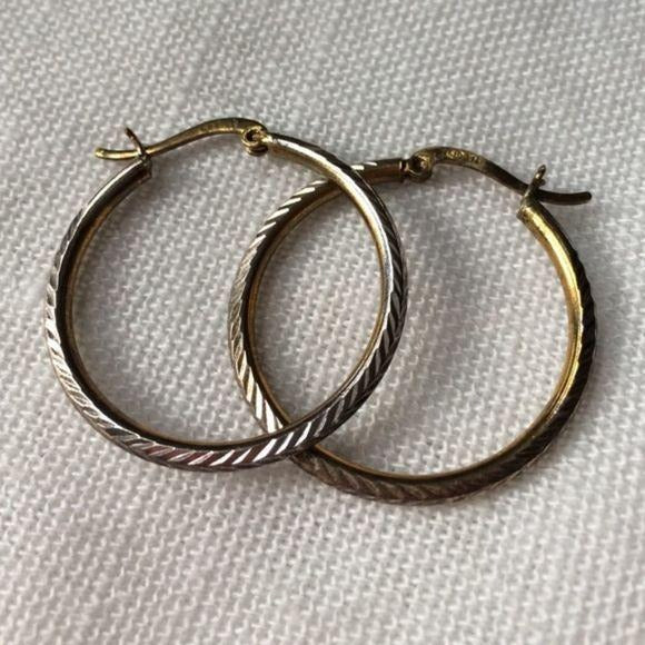 New Silver Plate Hoop Earrings