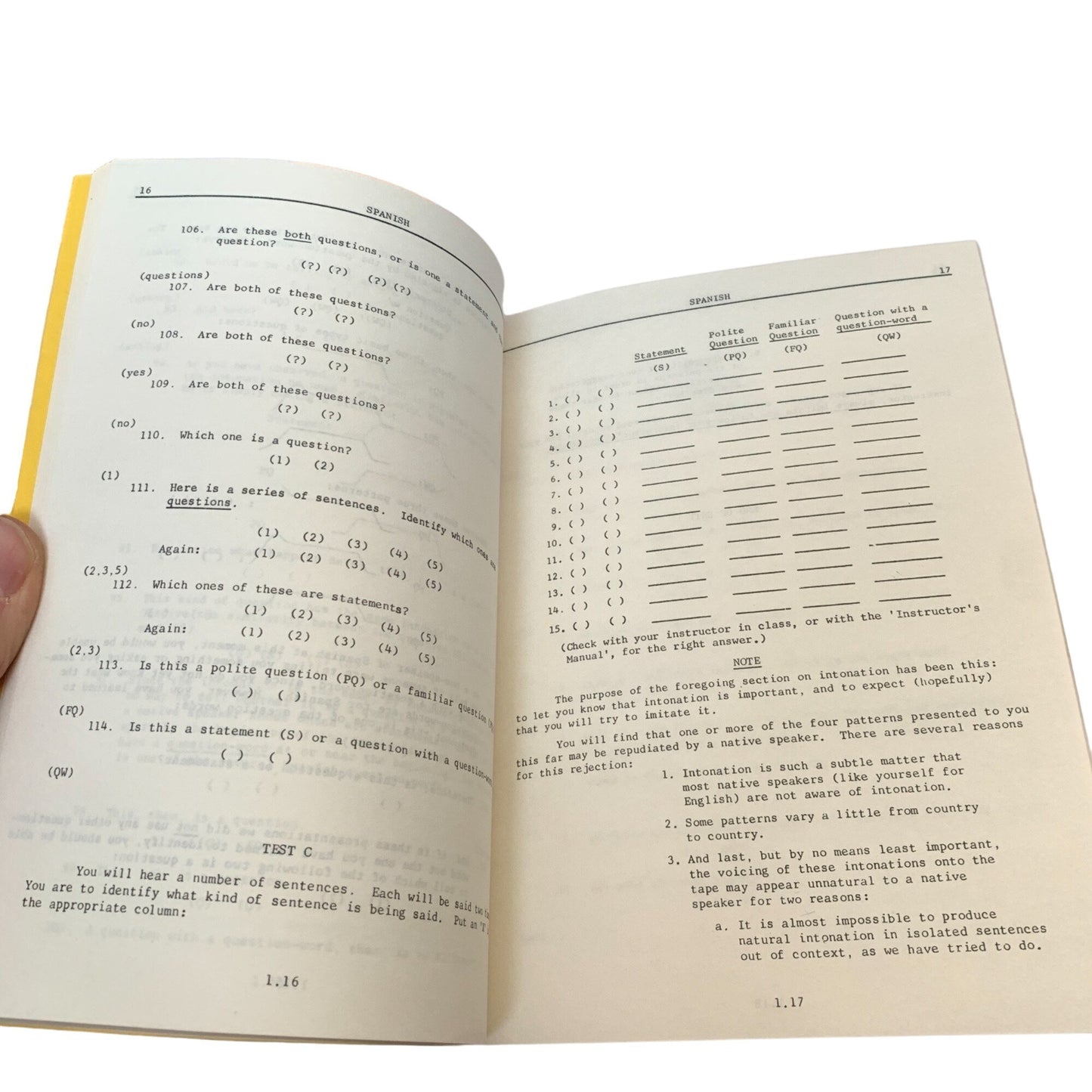 Vintage Foreign Service Institute Spanish Programmatic Course Dept of State 1967