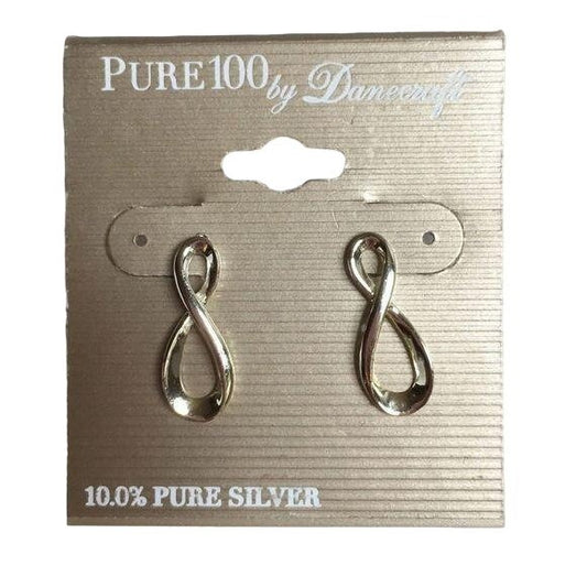 Danecraft 10.0% Pure Silver Infinity Hoop Earrings