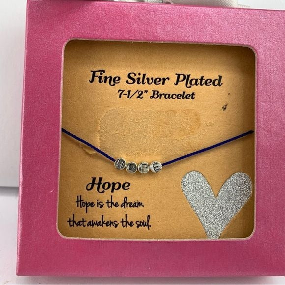 New Hope Blue String Beaded Bracelet In Box