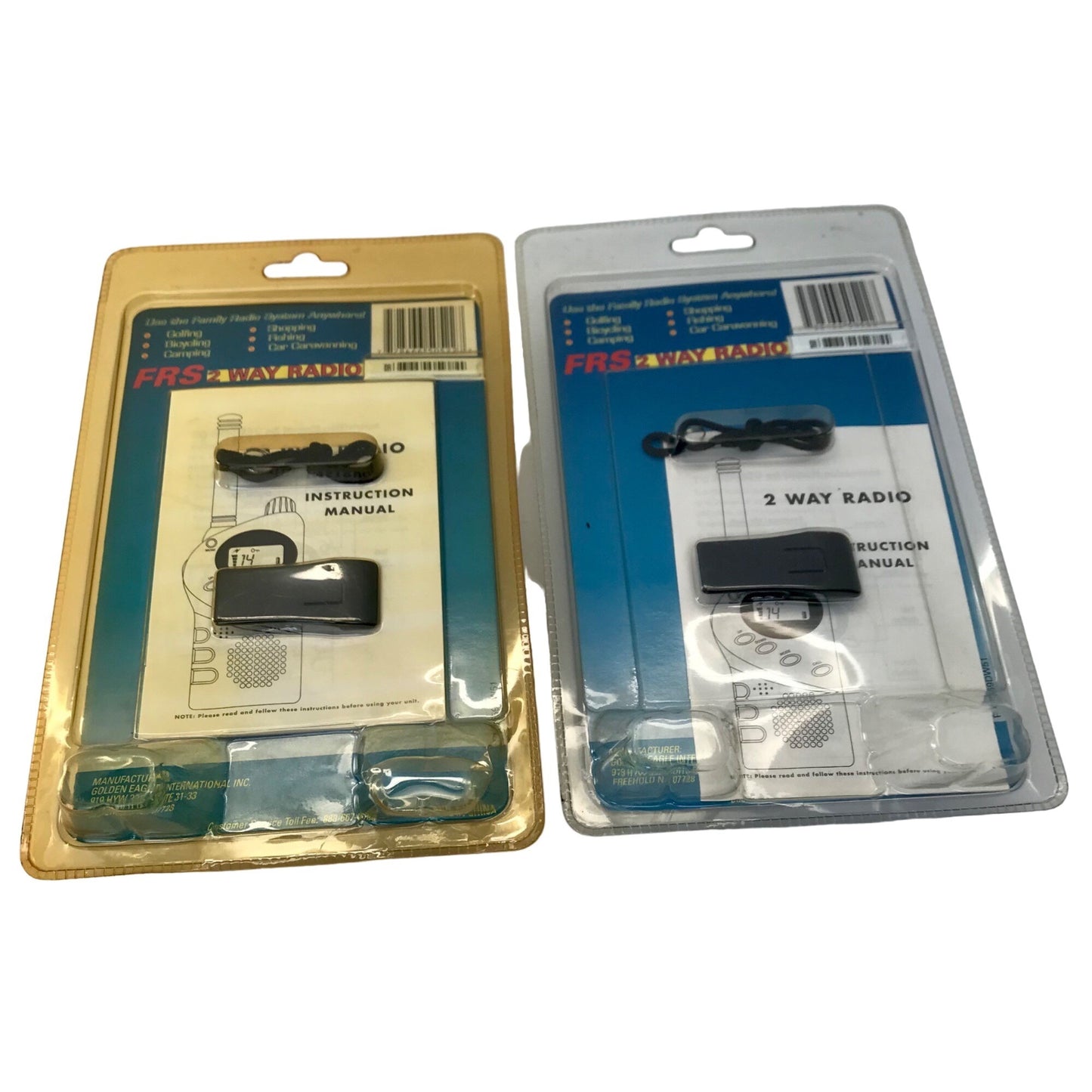 Pair Of FRS 2-Way Radios 14 Channels 2-Mile Range Walkie-talkies NOS