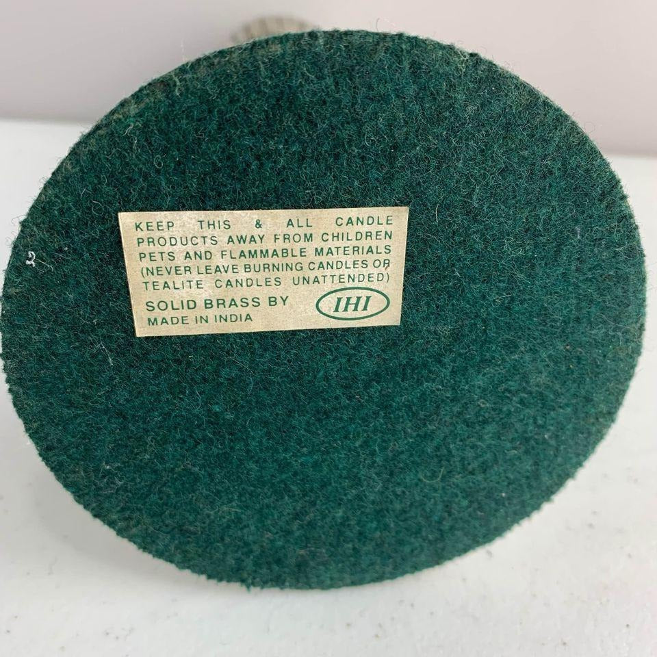 IHI Solid Brass Silver Toned Candlestick