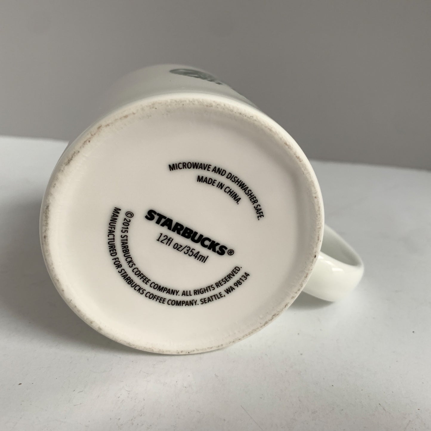 Starbucks 2015 12 oz. Mermaid Logo Coffee Mug Ceramic