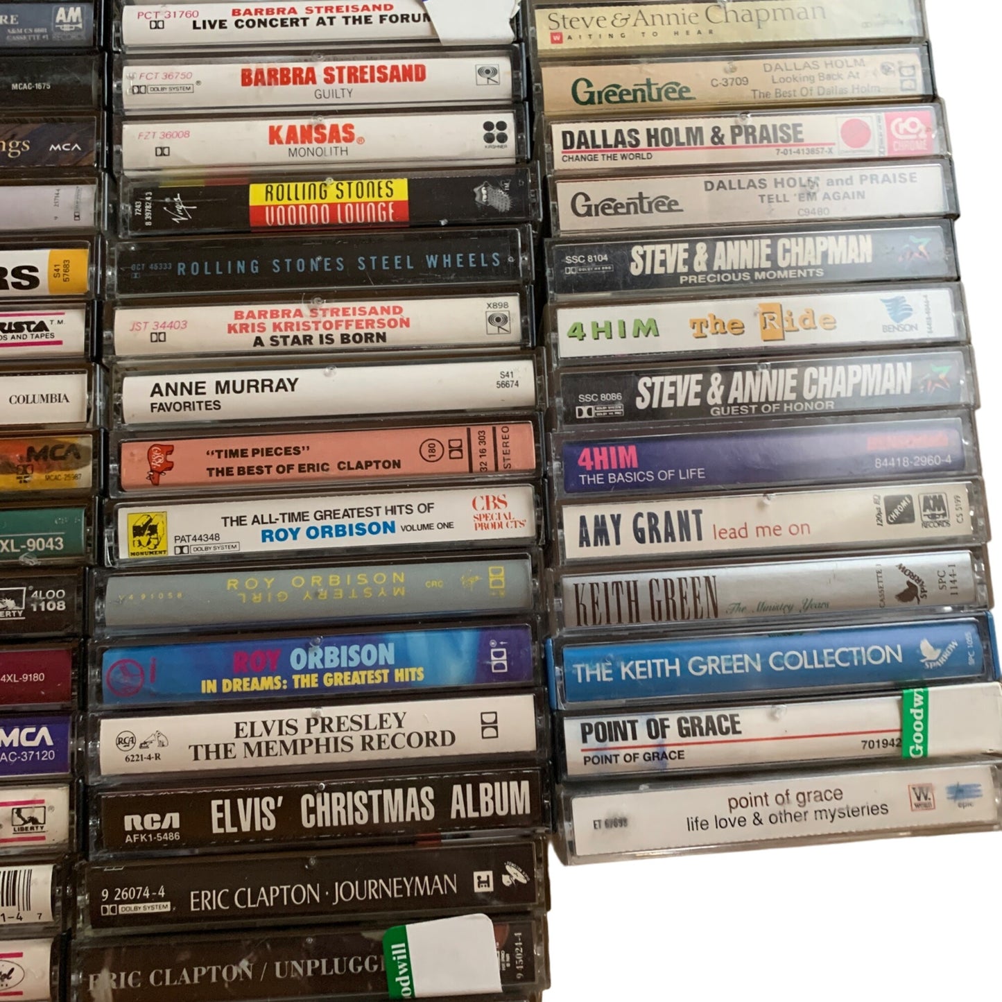 HUGE Lot 189 Vintage 70s 80s 90s Cassette Tapes Rock Pop Christian Soul