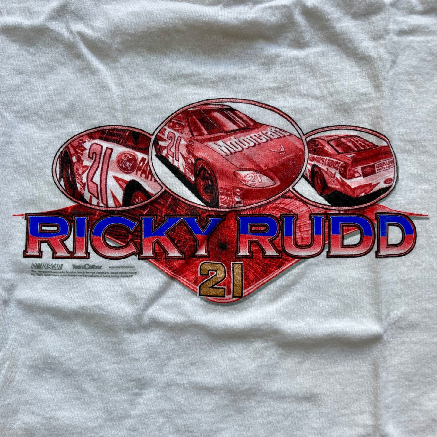 Vintage NASCAR Ricky Rudd #21 WOMEN'S T-Shirt Size S Motorcraft
