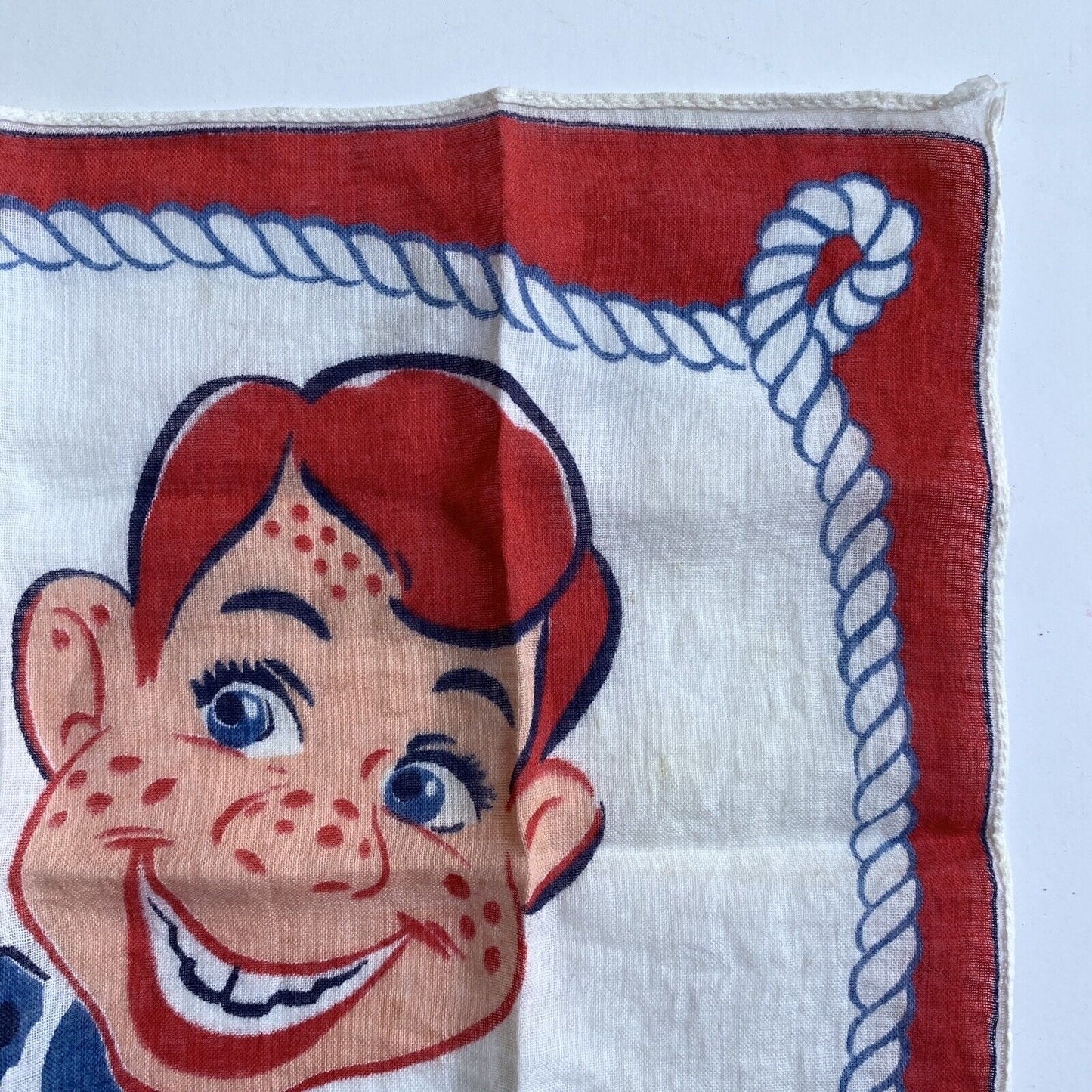 VINTAGE 1950'S HOWDY DOODY CHILDREN'S HANKY HANDKERCHIEF