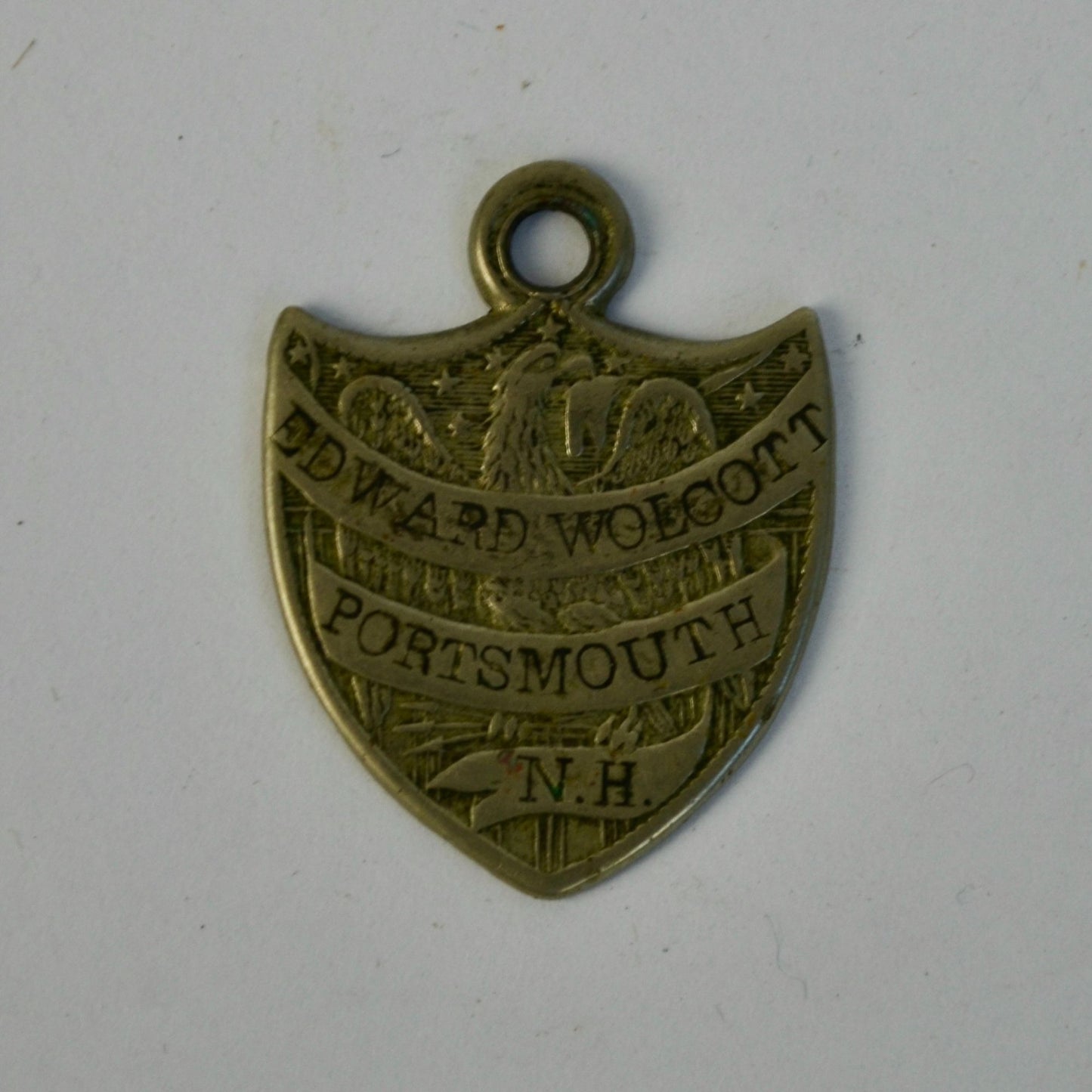 Edward Wolcott Portsmouth New Hampshire NH Prison Reformatory Pendant Silver Pat Dec 29, 1868