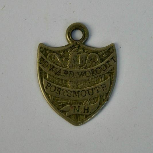 Edward Wolcott Portsmouth New Hampshire NH Prison Reformatory Pendant Silver Pat Dec 29, 1868