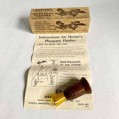 Herter's No. 327 Pheasant Flusher Game Call in Original Box w/ Instructions