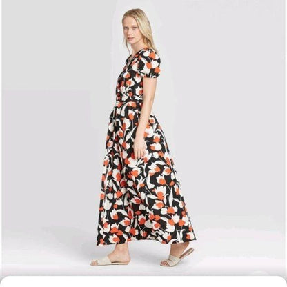 NEW Who What Wear Puff Sleeve Floral Dress