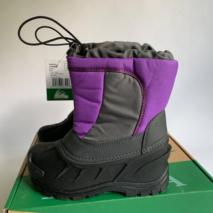 Itasca Cerebus Kids Purple Winter Boots Insulated Size 2 New