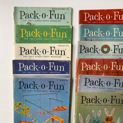 Vintage Pack O Fun Magazines Lot of 16