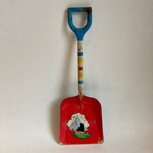 Vintage Ohio Art Sand Shovel Ship Beach Tin Toy 1950's