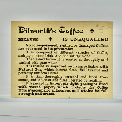 Dilworth's Coffee Antique Victorian Trading Card Boy Girl Cat
