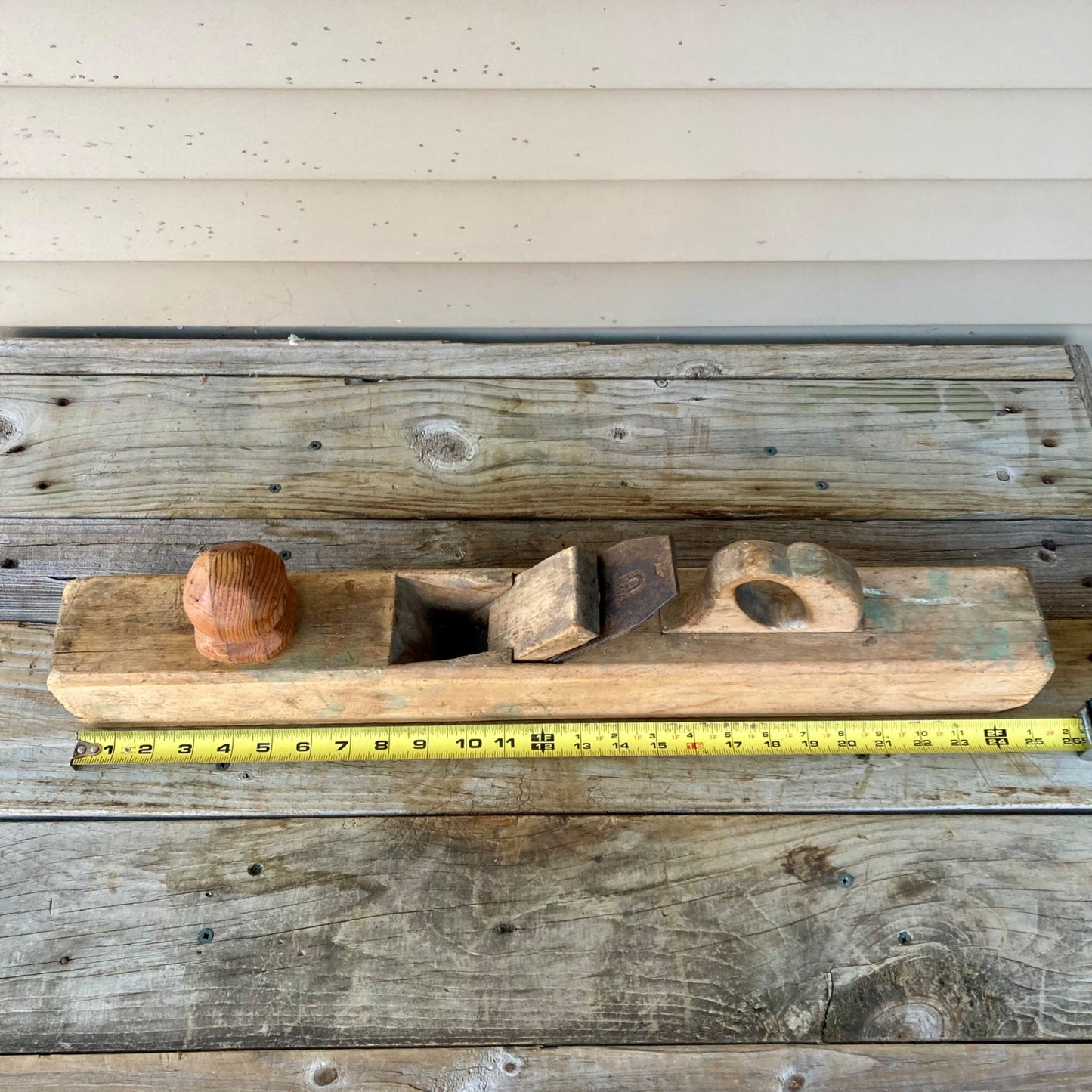 Vintage Ward Warranted WP Cast Steel Hand Plane Woodworking 25" Handmade? Large