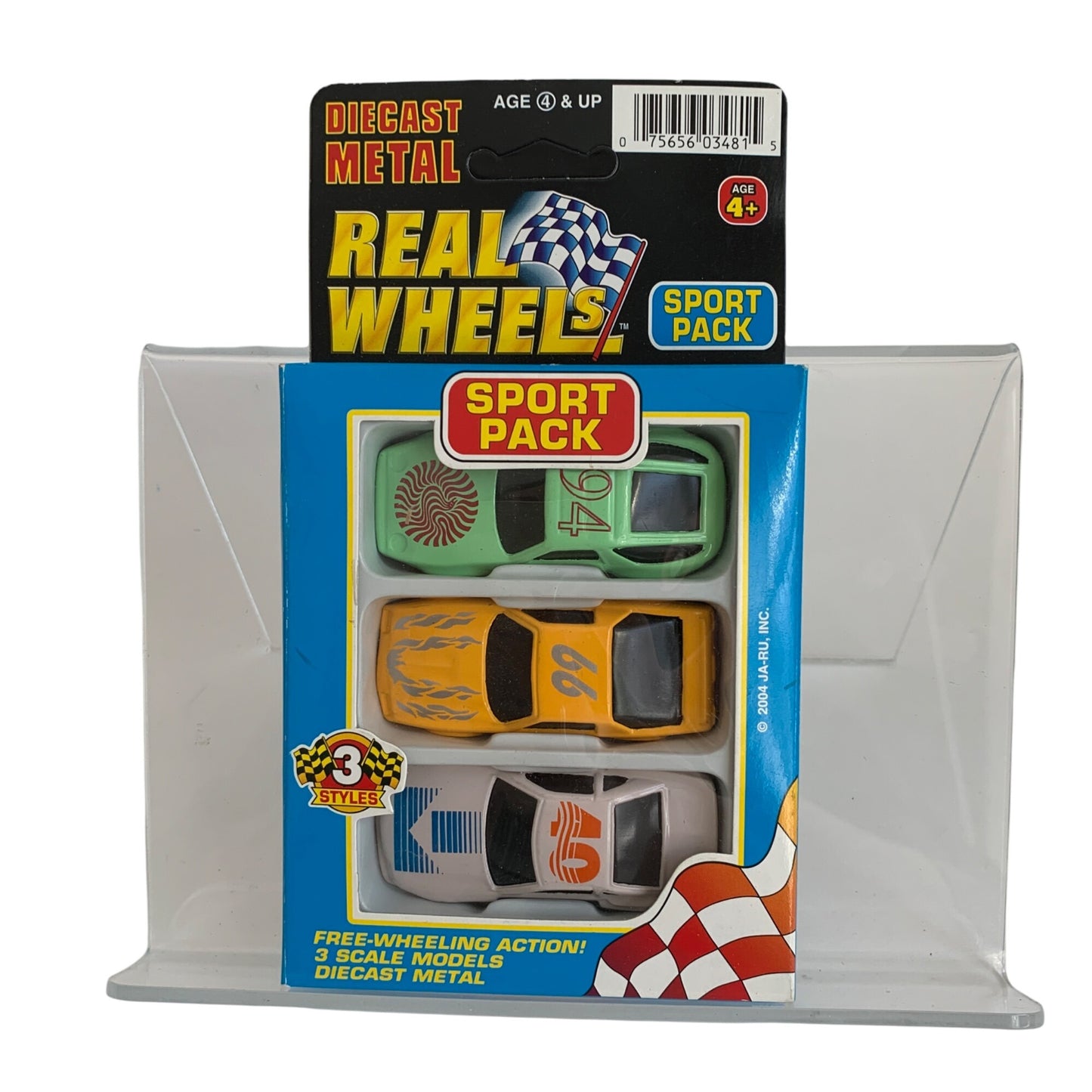 Ja-Ru Real Wheels Sport Pack Set of 3 Die Cast Cars Vintage 2004