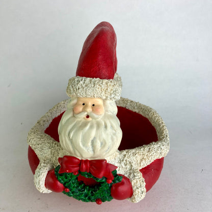 Department 56 Resin Santa Claus Candy Dish Christmas Nut Holder NICE!
