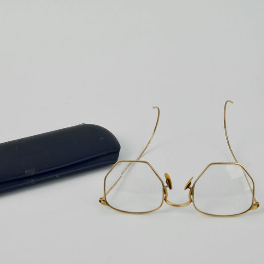 Vintage American Optical 1/10 12KGF Eyeglasses AO Gold-Filled Hexagon Glasses