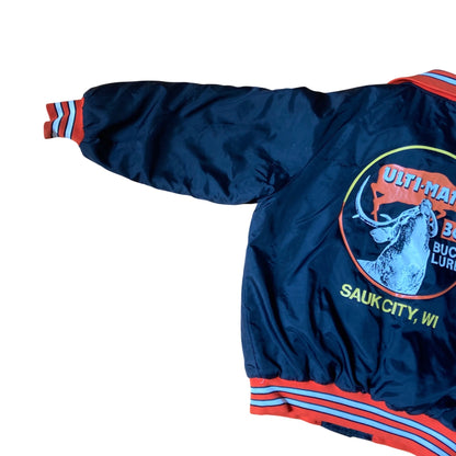 Vintage Ulti-Mate 365 Buck Lure Satin Bomber Jacket by Butwin Sauk City, WI