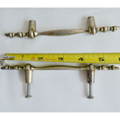 Lot of 10 Vintage Drawer Pulls Handles 3" Centers Brass