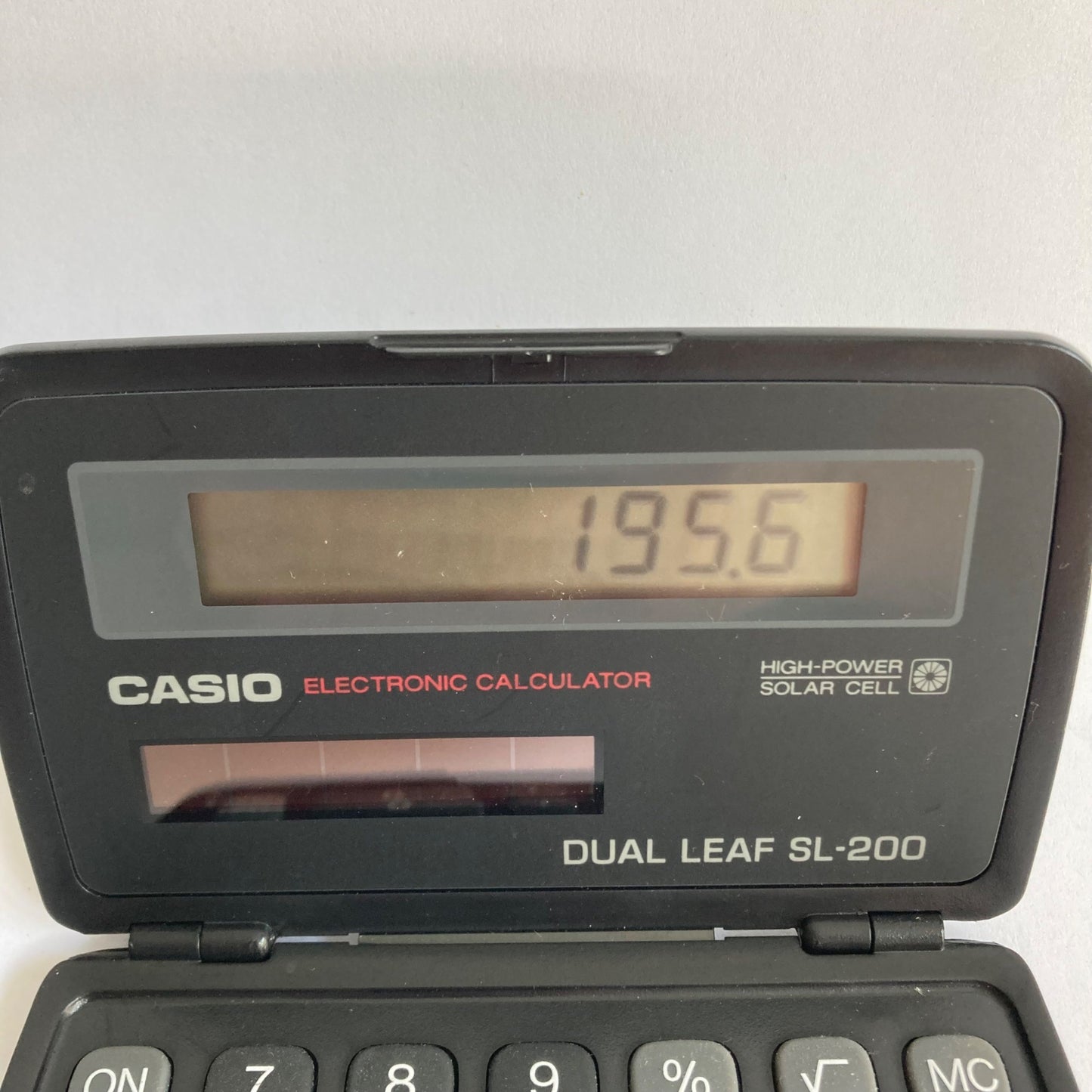 Vintage Casio Dual Leaf SL-200 Folding Solar Calculator TESTED & WORKS GREAT!