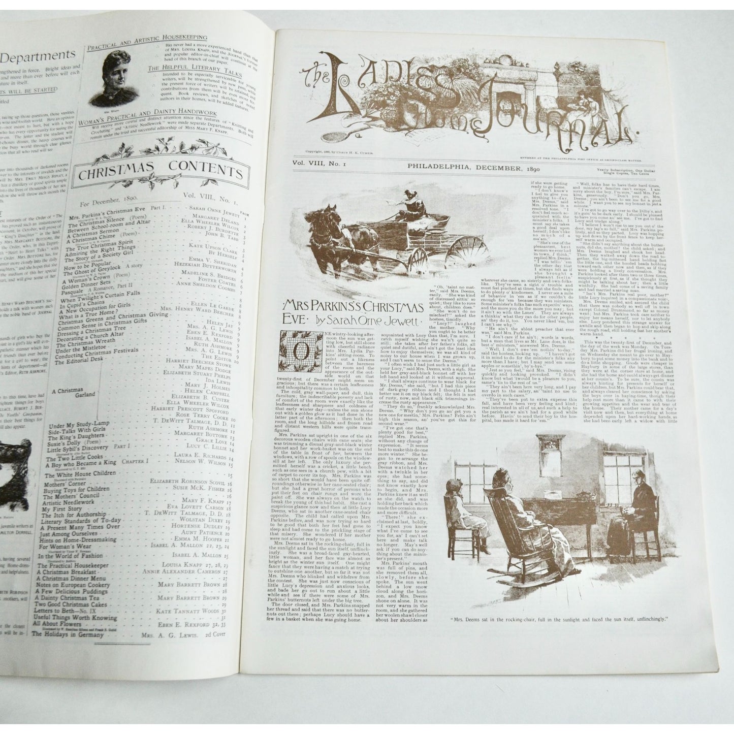 1890 Ladie's Home Journal Christmas Reproduction Magazine Vintage