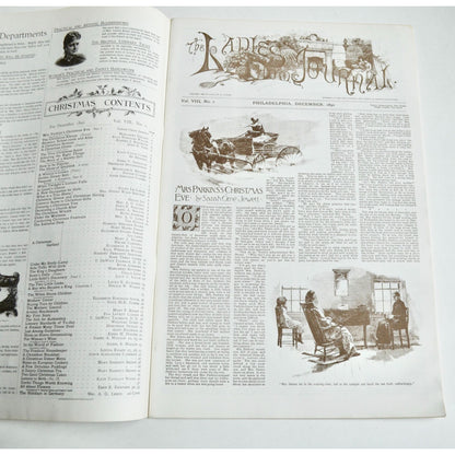 1890 Ladie's Home Journal Christmas Reproduction Magazine Vintage