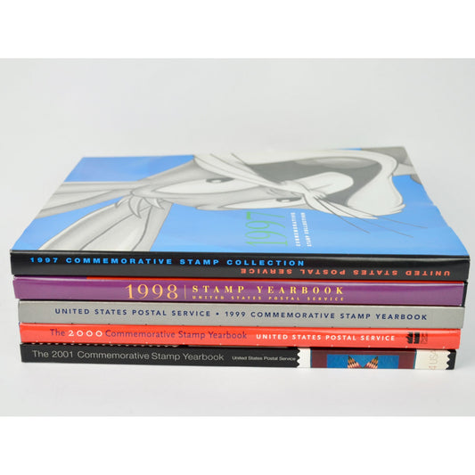 1997 1998 1999 200 2001 USPS Commemorative Stamp Collection Books Lot of 5
