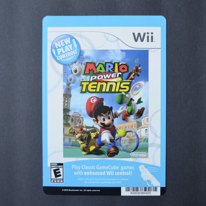 Blockbuster Backer Card Nintendo Wii Mario Power Tennis NO GAME