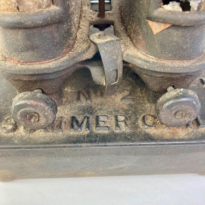 Antique Taylor & Boggis No. 2 Summer Girl Cast Iron Stove Patent 1893 Vintage