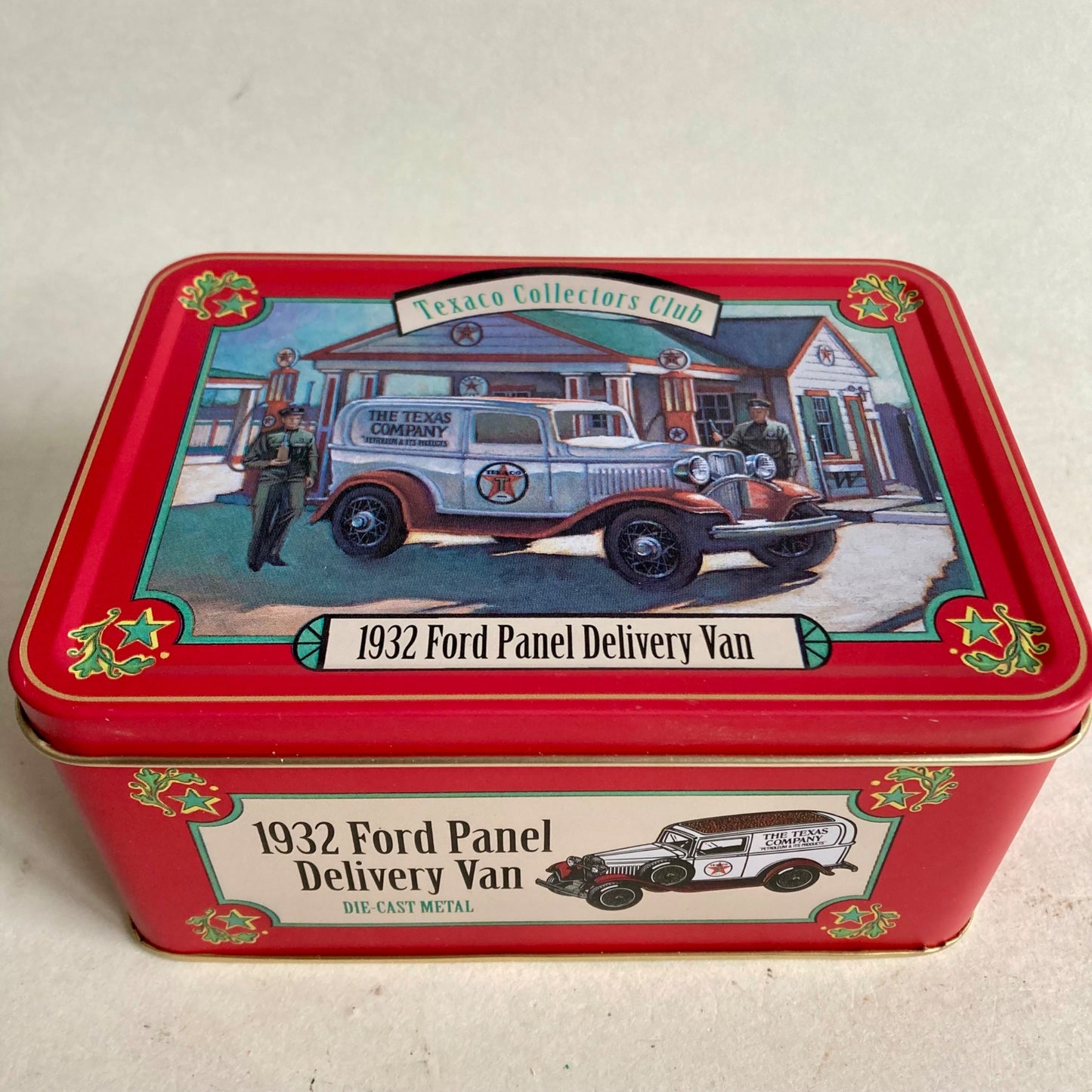 Vintage Ertl 1932 Ford Panel Delivery Van Die-Cast Truck Texaco w/ TIN!