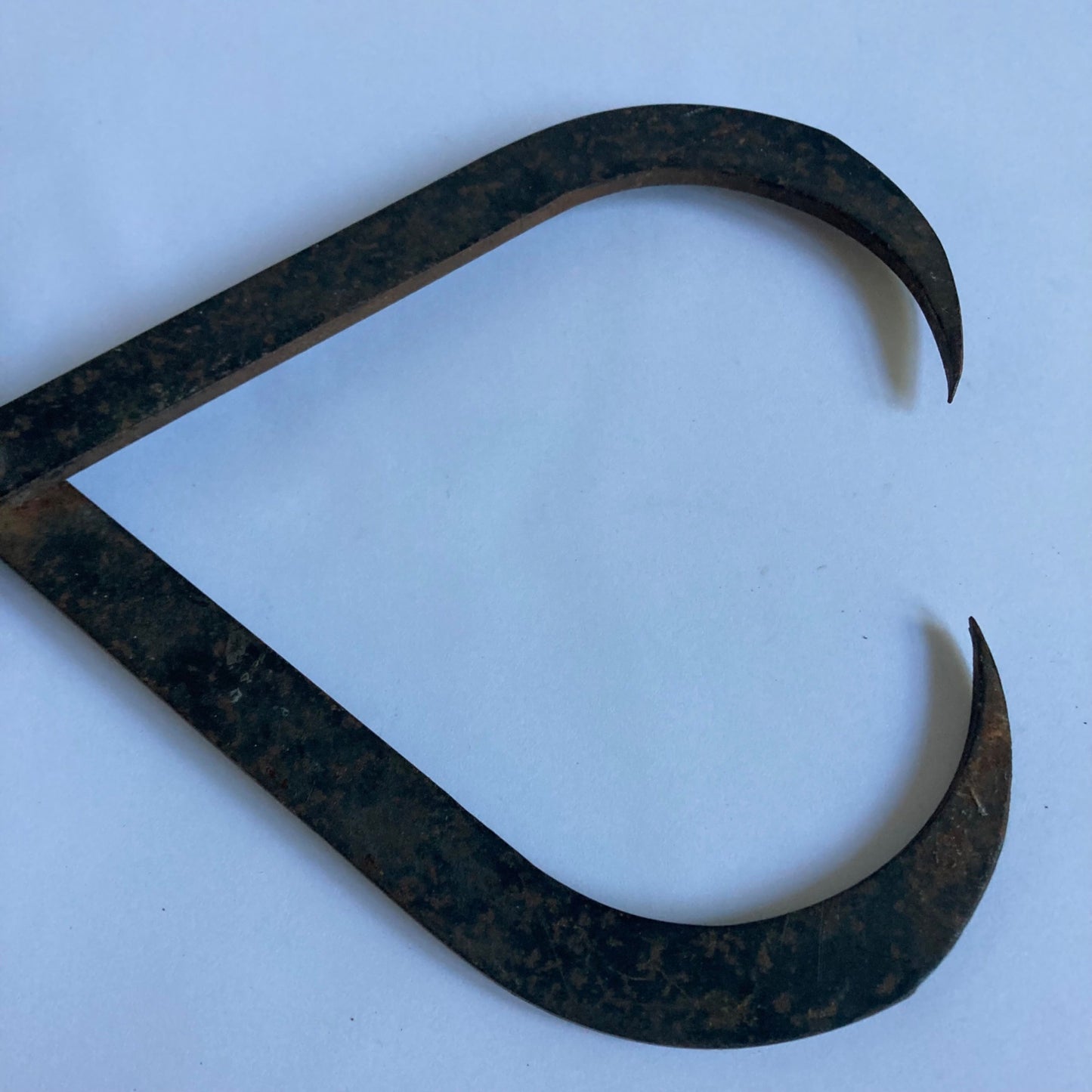 Antique 10" Cast Iron Ice Tongues Grabbing Tool Primitive Vintage