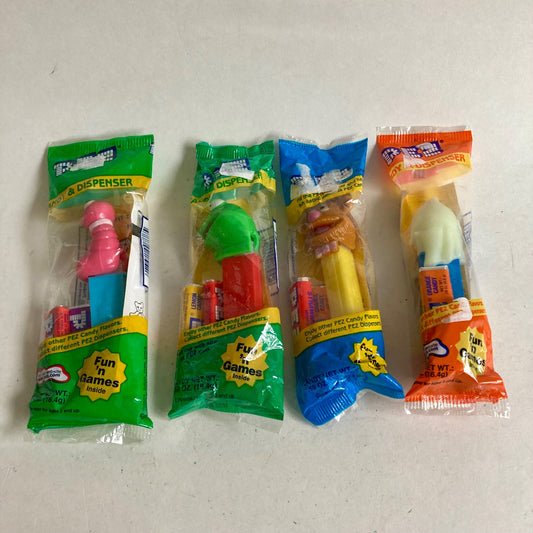 Lot 4 PEZ Dispensers NEW IN PACKAGE! Muppets Halloween Ghost NOS