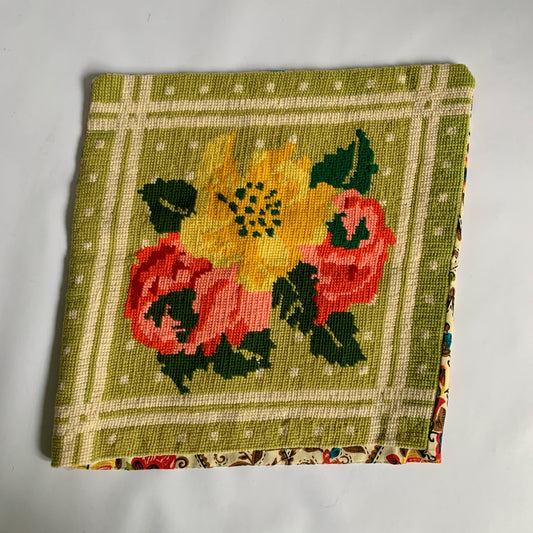 Vintage Unused Tapestry Needlepoint Pillowcase Square