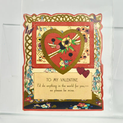 Vintage Valentine's Day Card To My Valentine I'd Do Anything