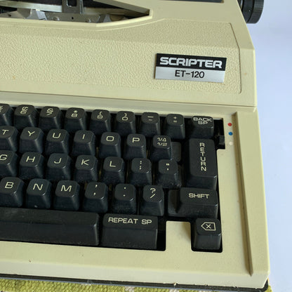 Scripter ET-120 Electric Typewriter Vintage AS IS