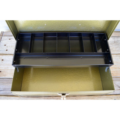 Vintage Park Model 83333 Tool Tackle Box Metal Green EXCELLENT CONDITION!