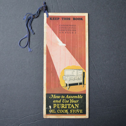 1933 How to Assemble and Use Your Puritan Oil Cook Stove Booklet
