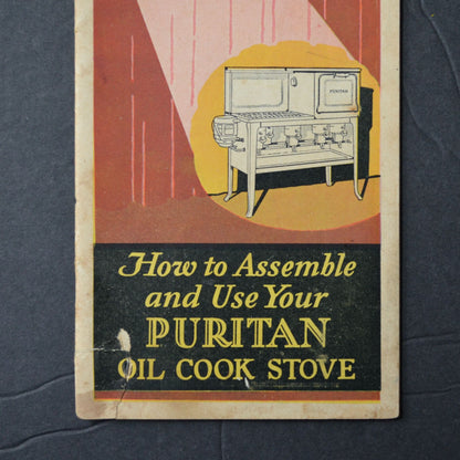 1933 How to Assemble and Use Your Puritan Oil Cook Stove Booklet