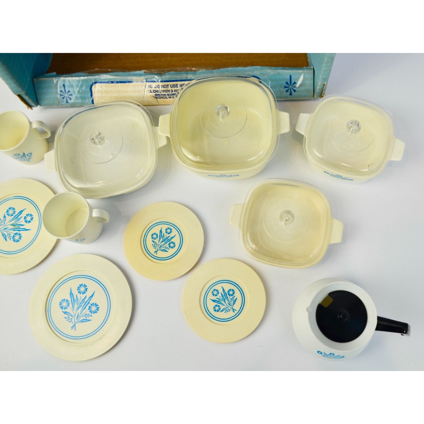 Corning Ware Cook Set Toy Vintage Plastic With Box
