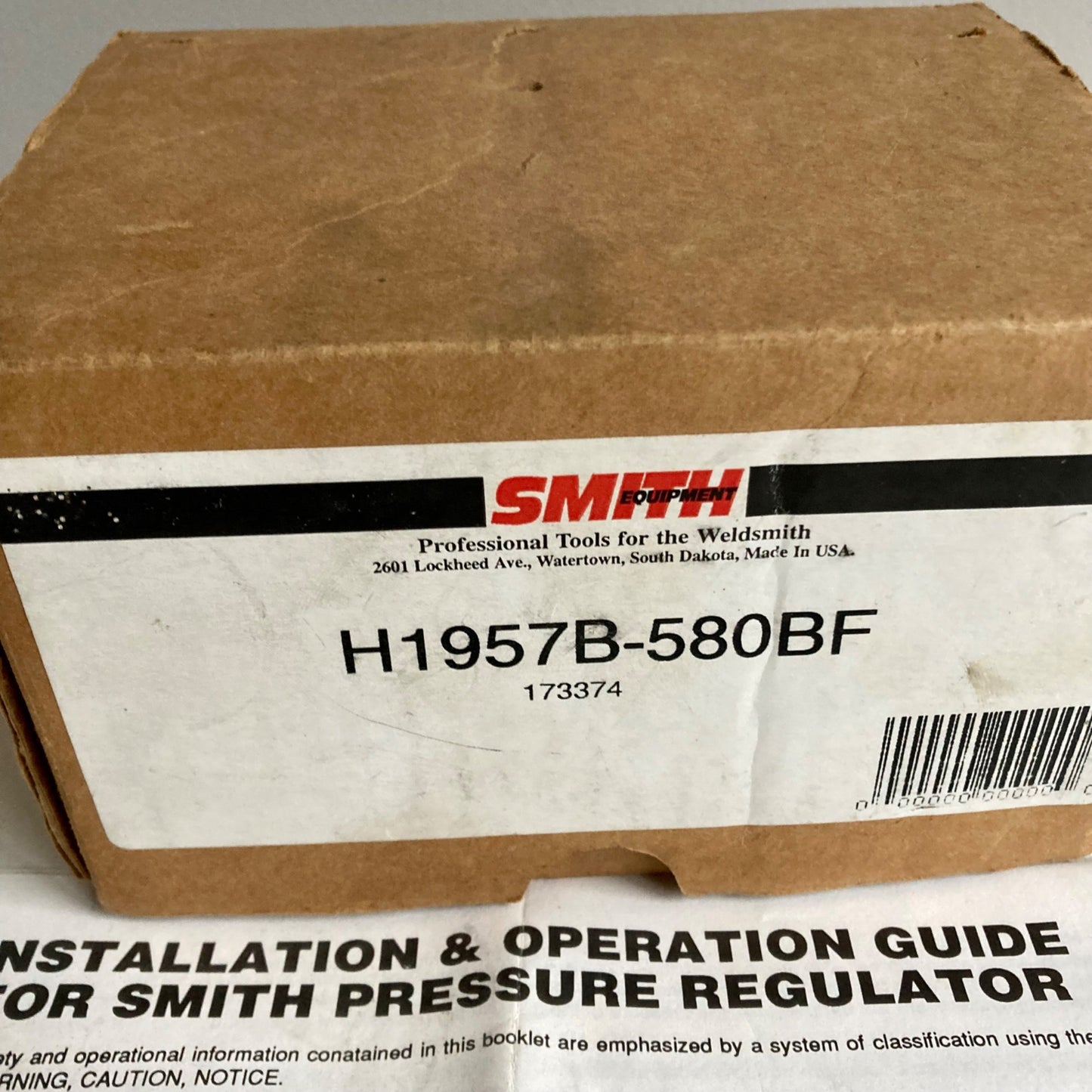 Smith H1957B-580BF Welding Pressure Regulator Gauge