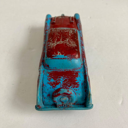 Vintage Auburn Rubber Toy Car 1950's Blue Red