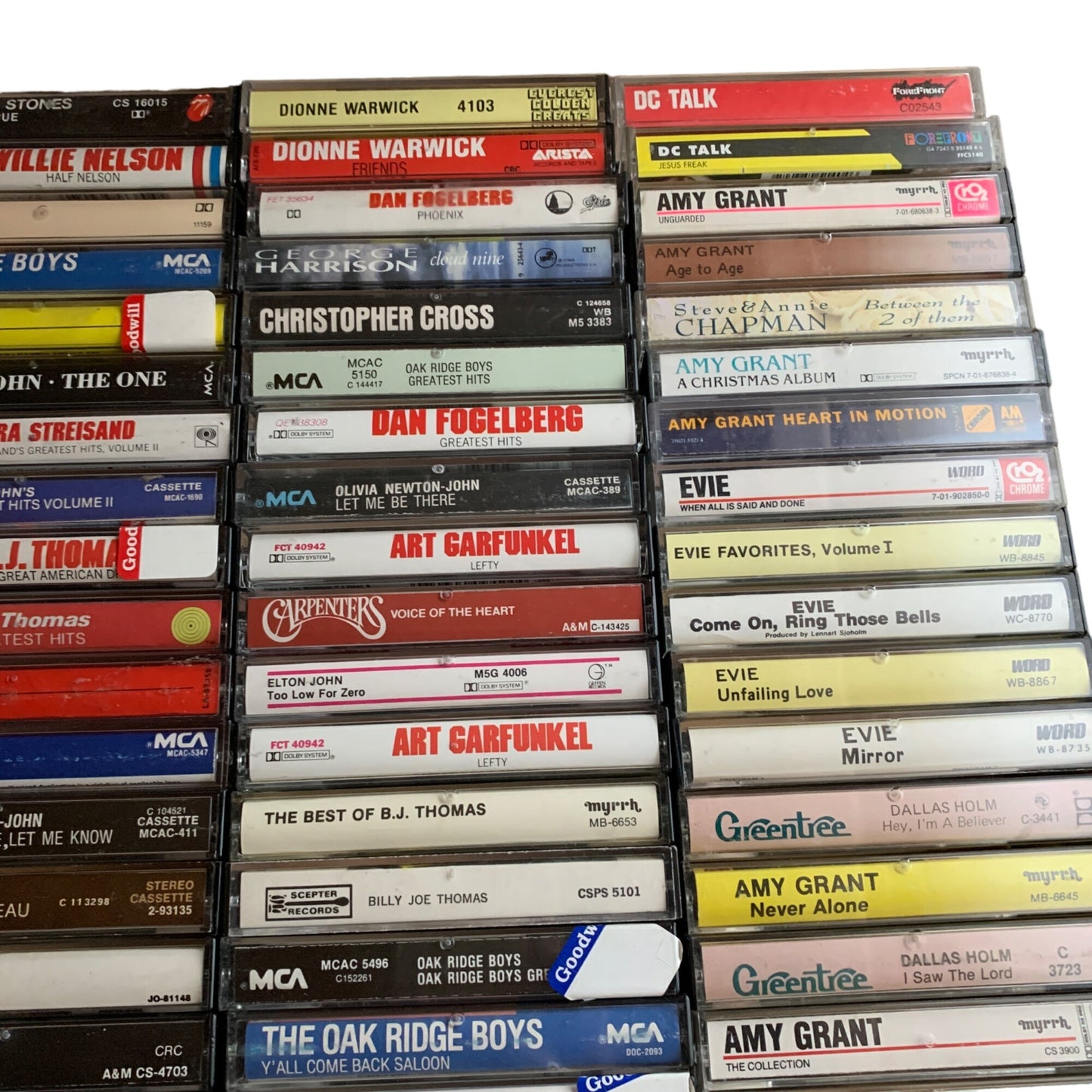 HUGE Lot 189 Vintage 70s 80s 90s Cassette Tapes Rock Pop Christian Soul