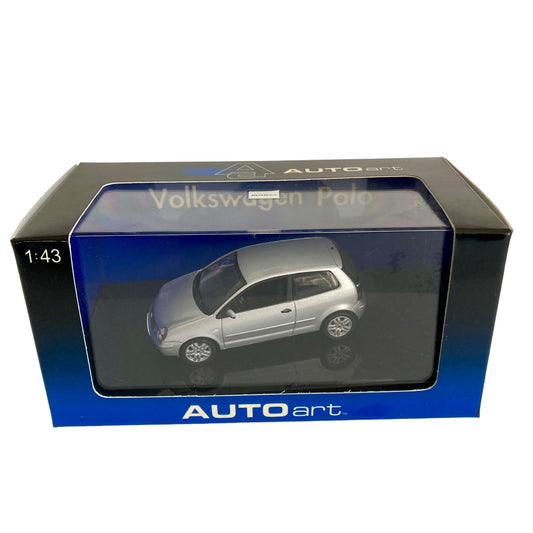 Autoart Volkswagen VW Polo Diecast Car #59761 Silver Metallic 1/43 Scale NEW!