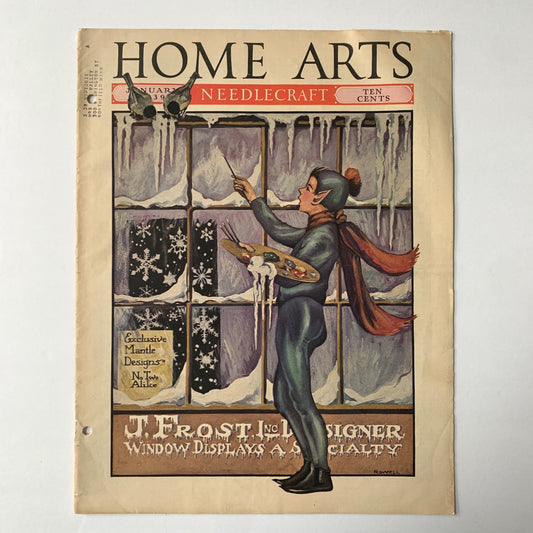 1939 Home Arts Magazine January Needlecraft Magazine