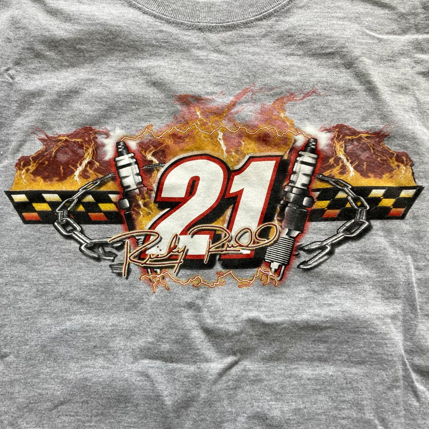 Vintage NASCAR Ricky Rudd #21 Motorcraft Racing T-Shirt Men's L NICE!