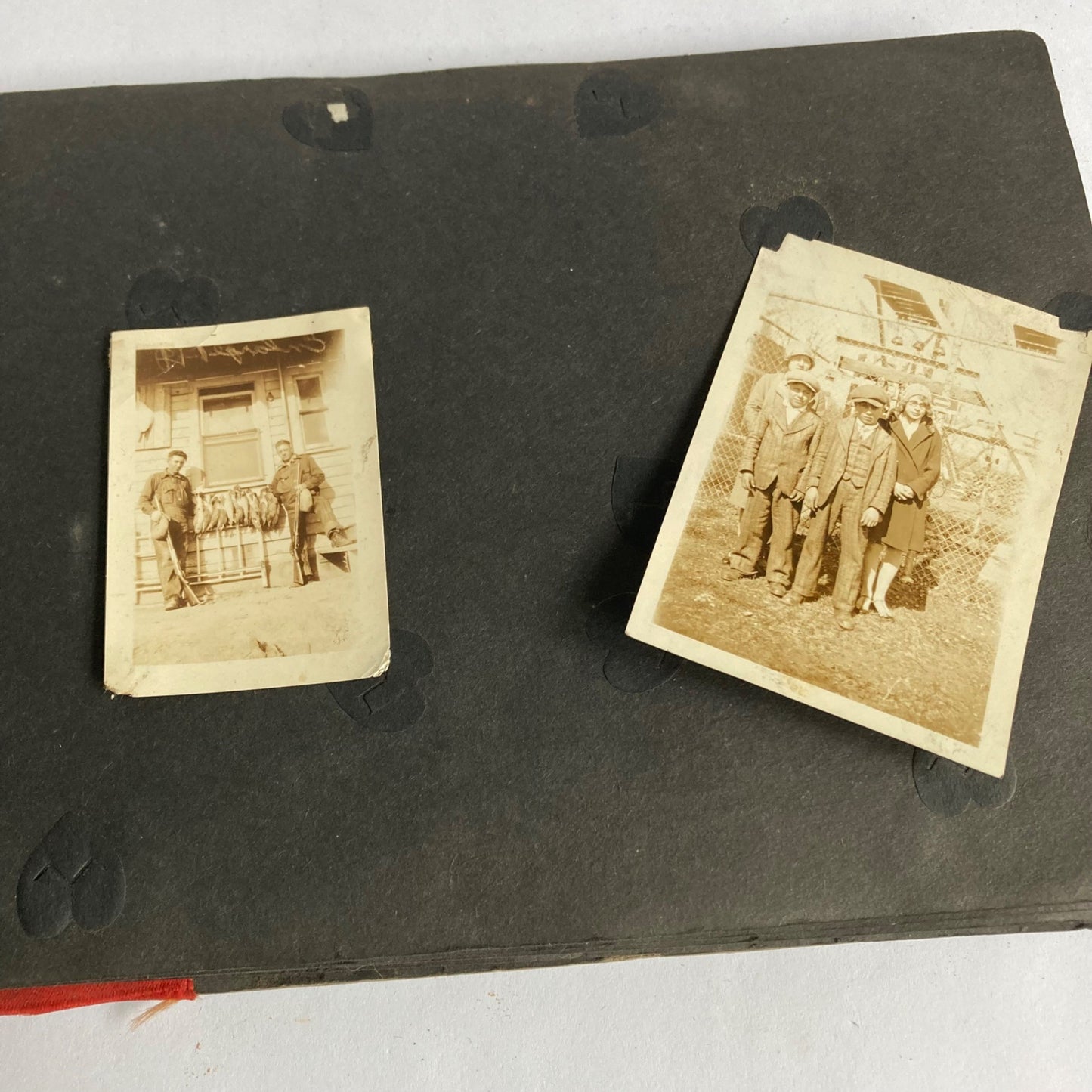 Antique Photograph Book w/ 35 Black & White Photos Automobiles, Airplane, Family