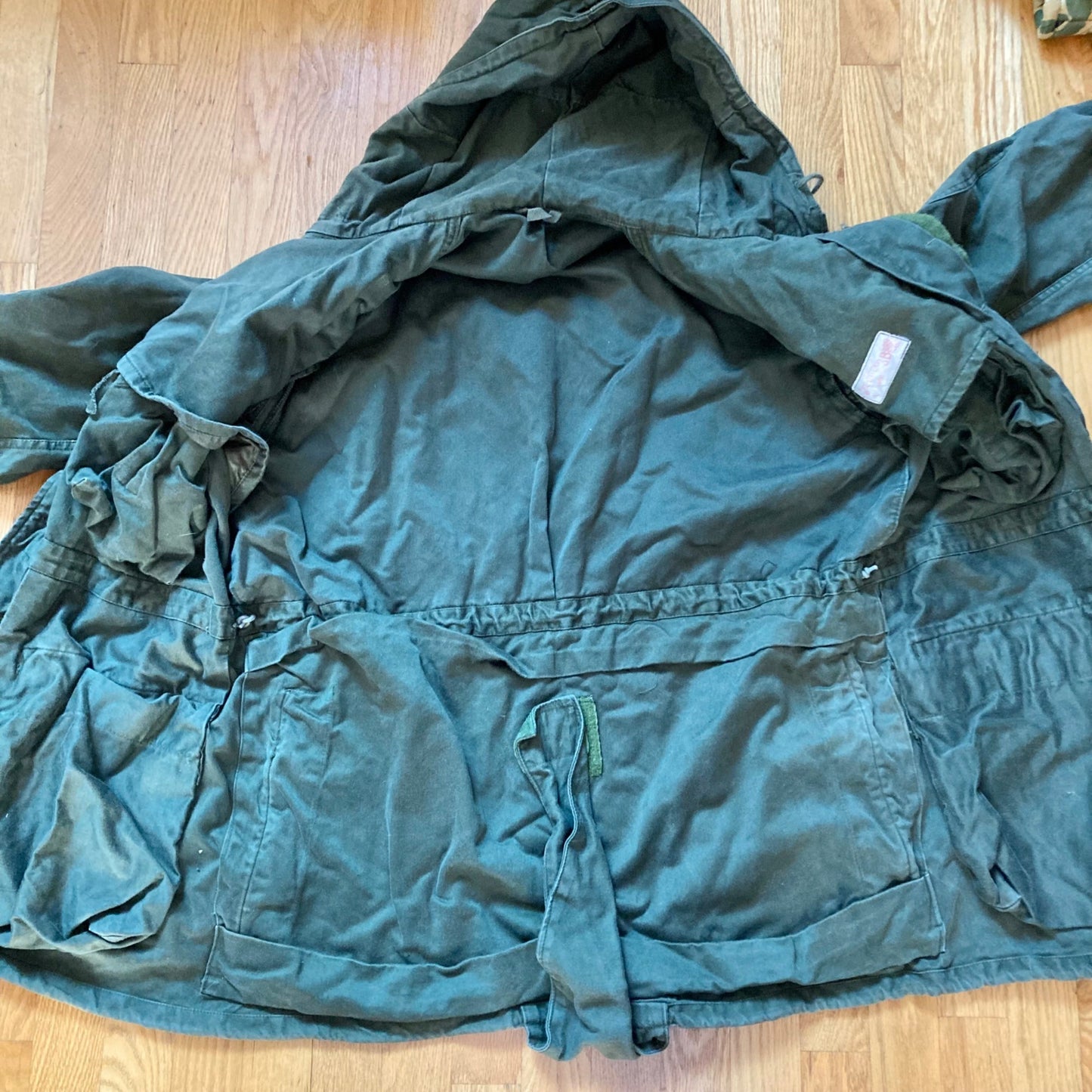Vintage Dutch Military Field Jacket Seyntex 1986 Army OD Green Cold War