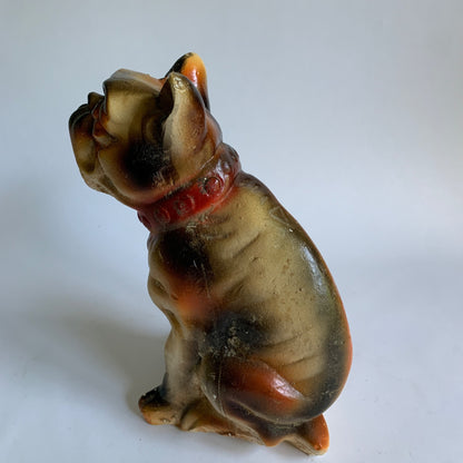 Chalkware Vintage Boston Terrier Dog Figurine 9.5"